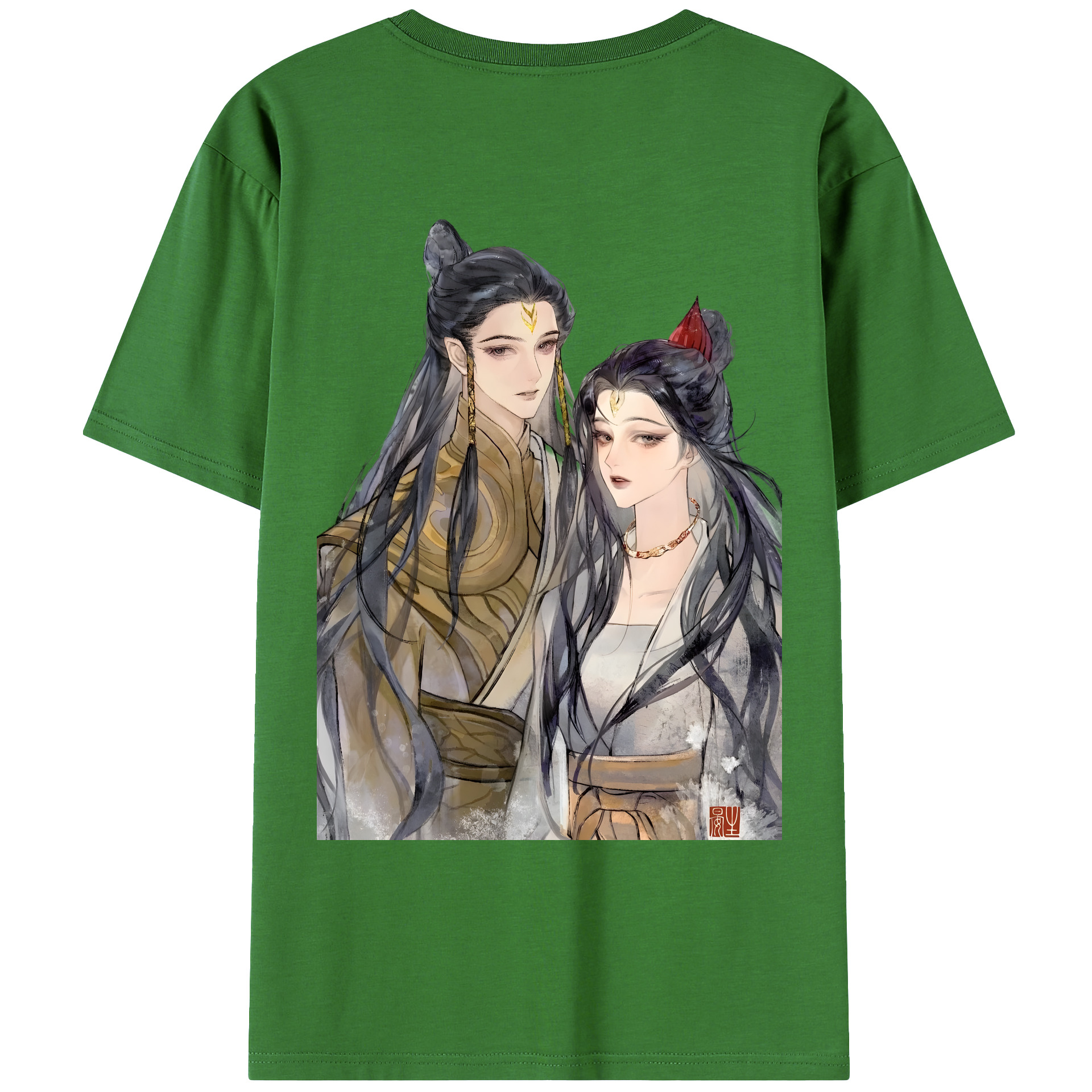 （画像用） Ne Zha 2 ナタ 魔童の大暴れ レディース半袖Tシャツ(バックプリント)